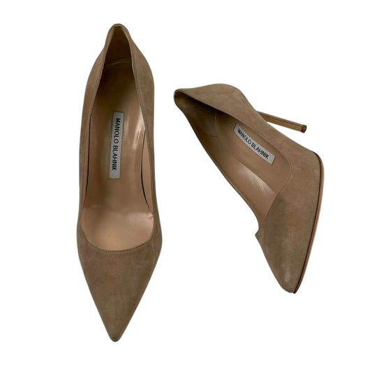 Zapato Taco Alto  MANOLO BLAHNIK  Beige Talle 39