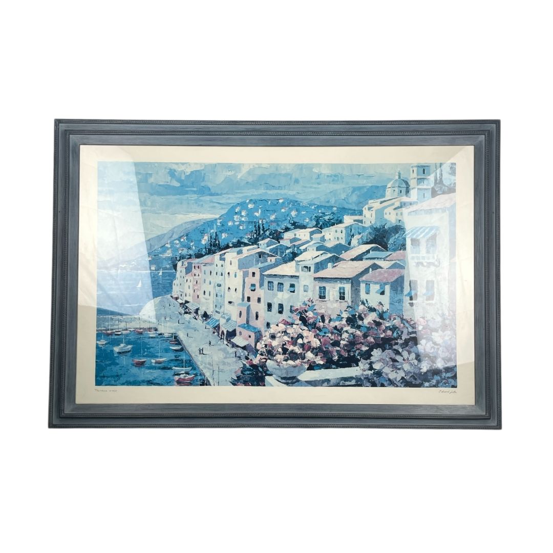 ANONIMO  Arte con Vidrio  Estilo Paisajismo  Obra 110 cm X 70 cm