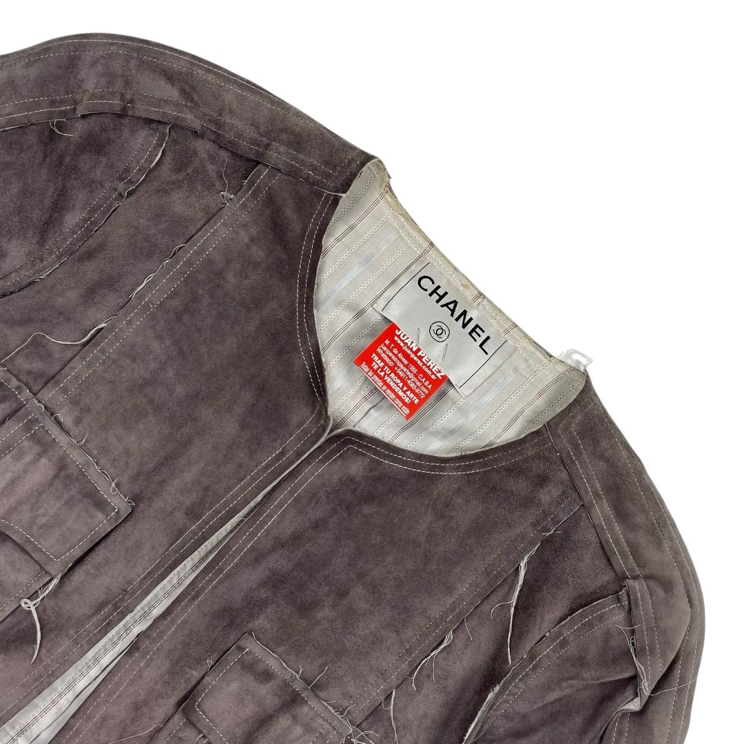 Campera  CHANEL  Gris Talle S