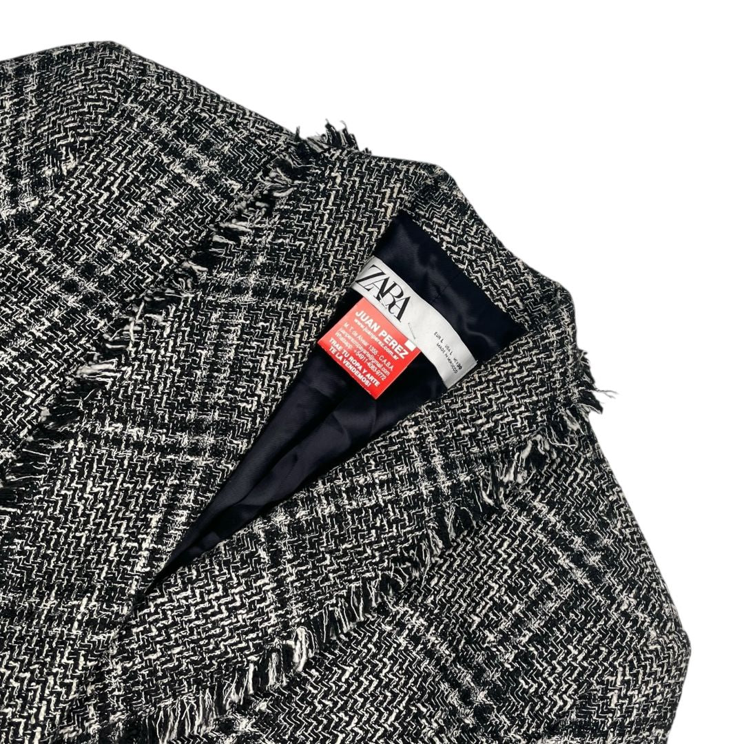 Saco  ZARA  Varios Blanco Y Negro Talle L