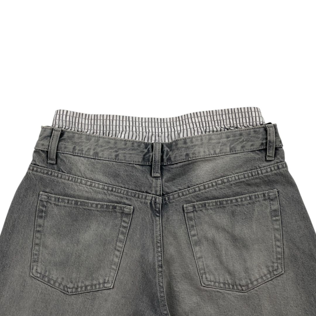 Pantalon Jean  ZARA  Gris Talle 38