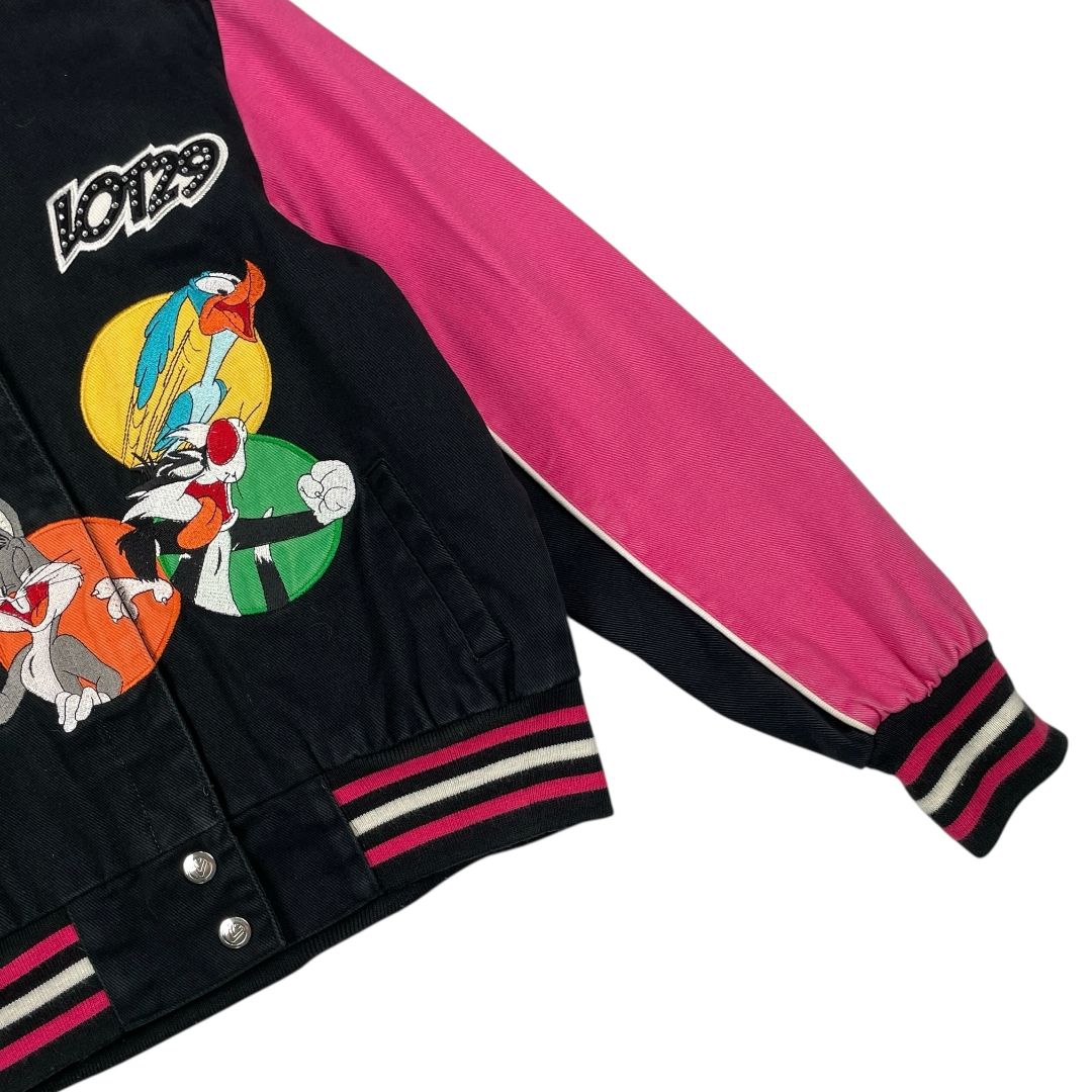 Campera  LOT29  Negro Y Fucsia Talle M