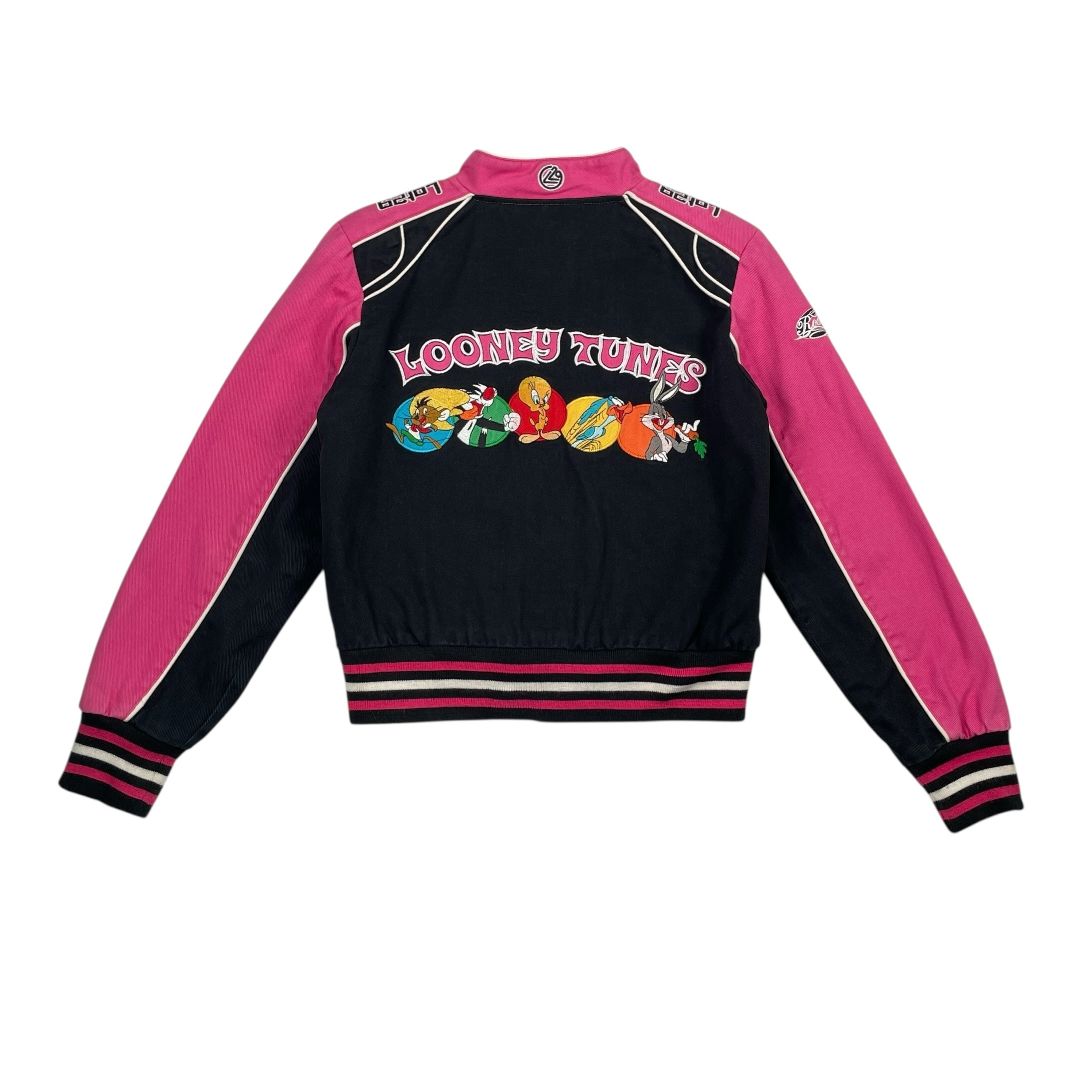 Campera  LOT29  Negro Y Fucsia Talle M