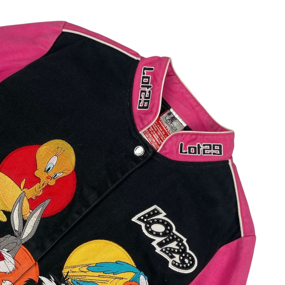 Campera  LOT29  Negro Y Fucsia Talle M