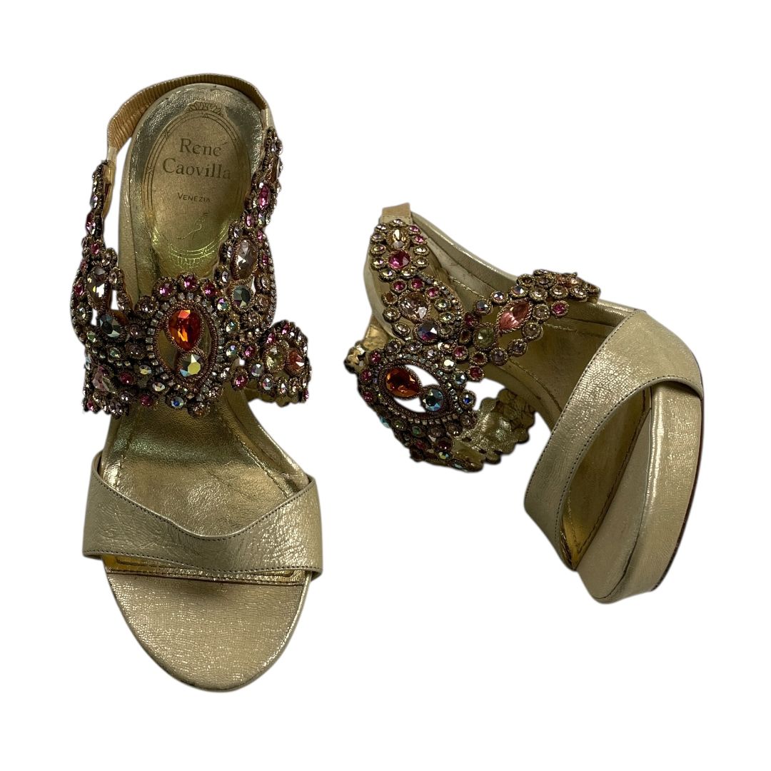 Sandalias  RENE CAOVILLA  Dorado Talle 34
