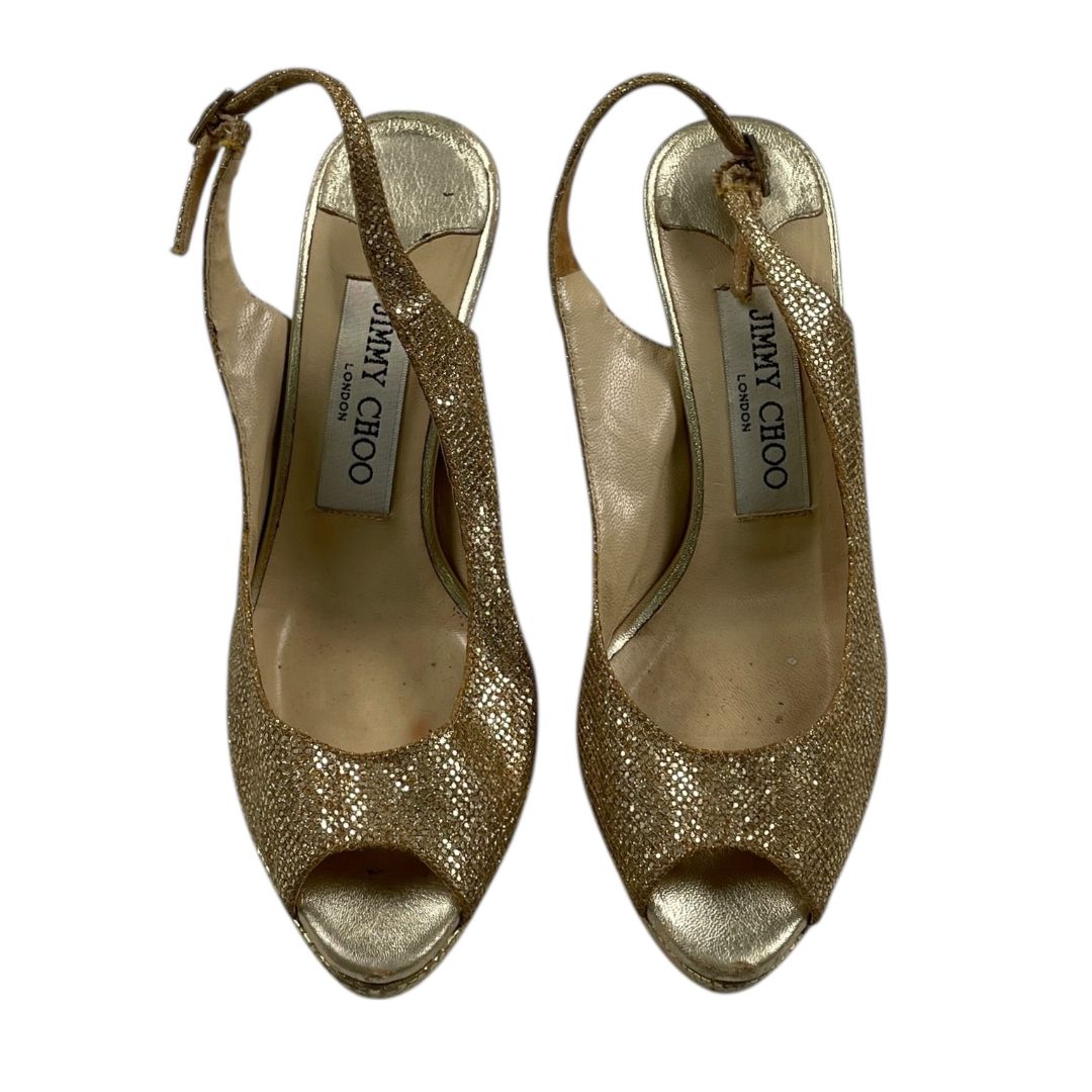Sandalias  JIMMY CHOO  Dorado Talle 34