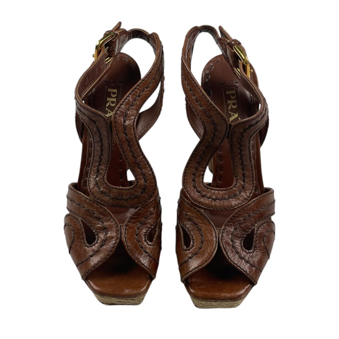 Sandalias  PRADA  Marron Talle 34,5