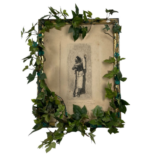 ANONIMO  Arte con Vidrio  Estilo Figurativo  Medida 40cm X 33cm