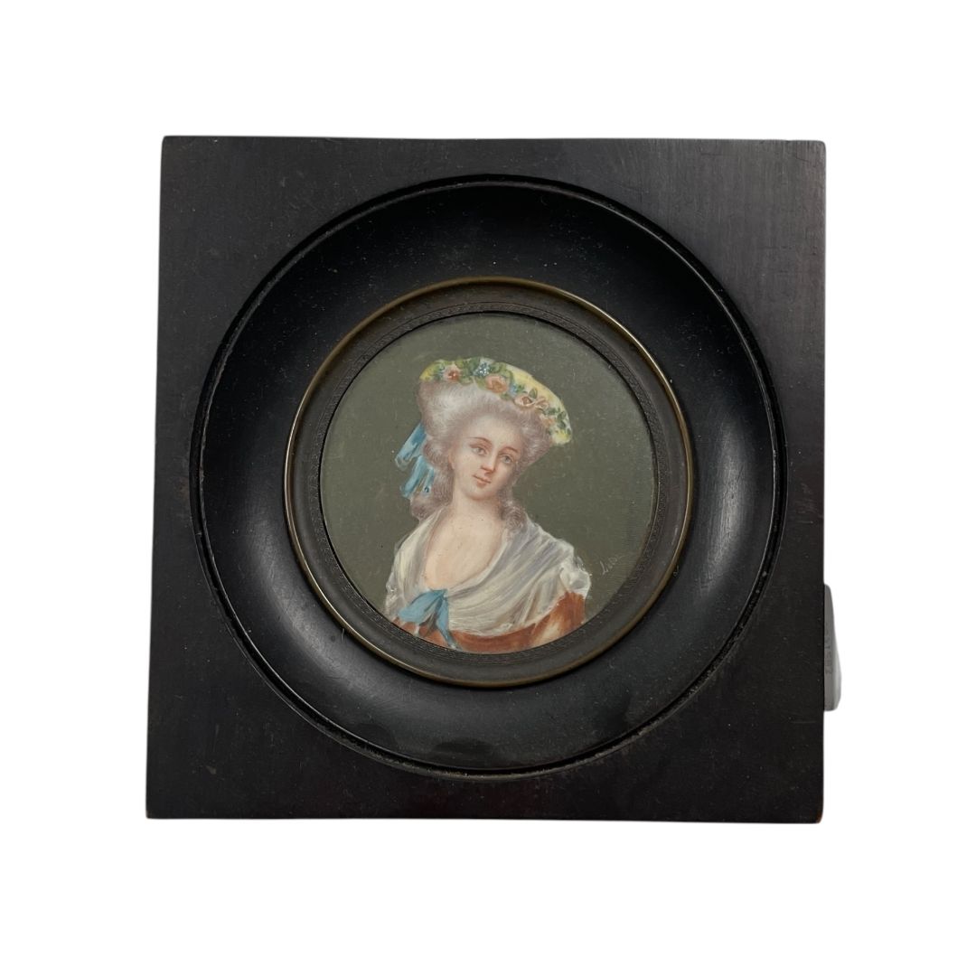 ANONIMO  Arte con Vidrio  Estilo Retrato  Medida 16cm X 13cm