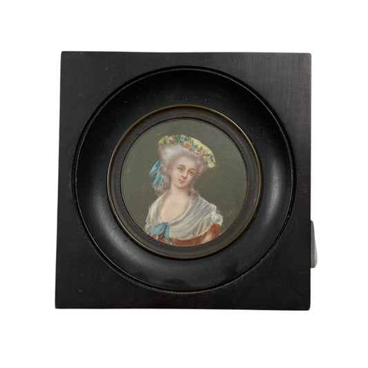 ANONIMO  Arte con Vidrio  Estilo Retrato  Medida 16cm X 13cm