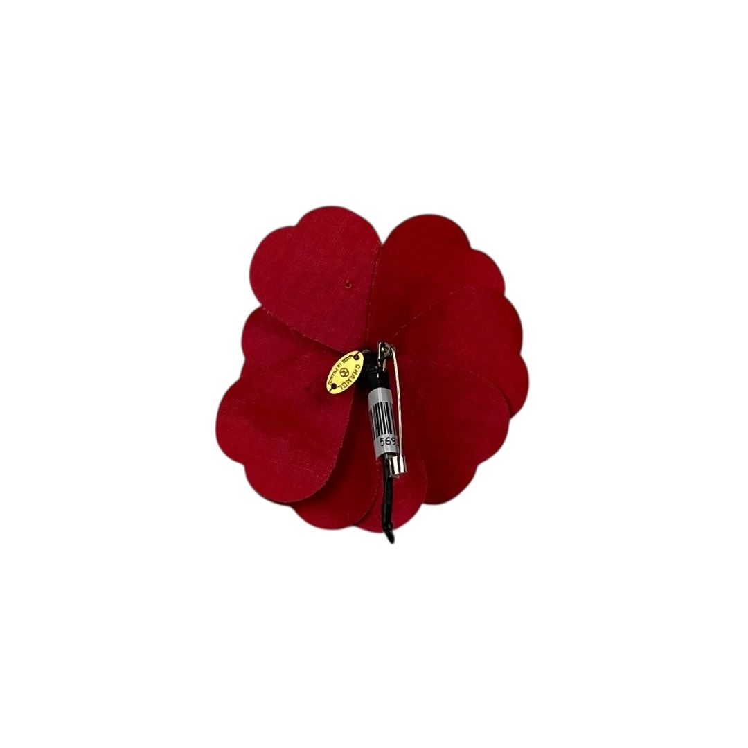 Aplique Flor  CHANEL  Rojo Talle Unico