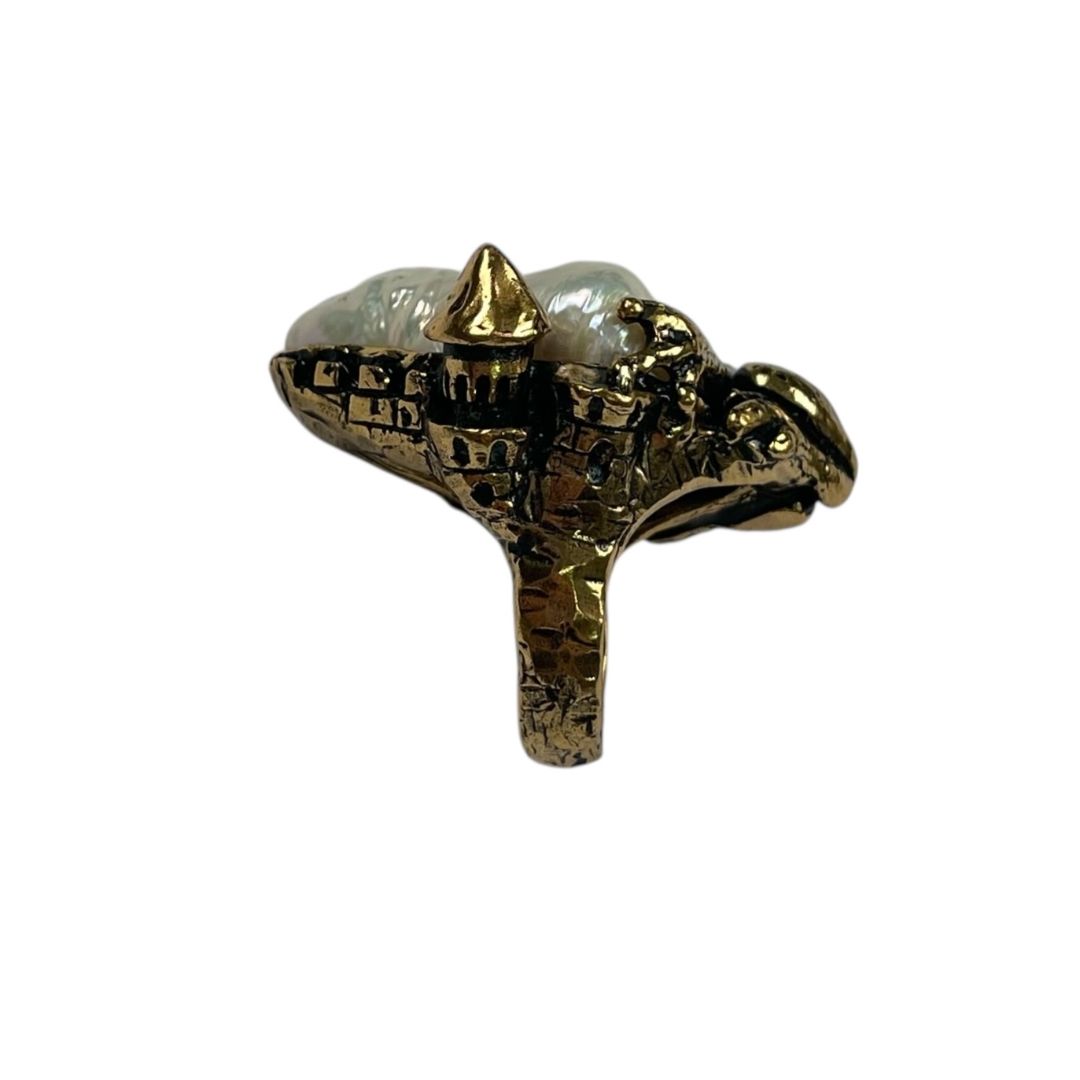 Anillo  SIN MARCA  Dorado Talle Unico