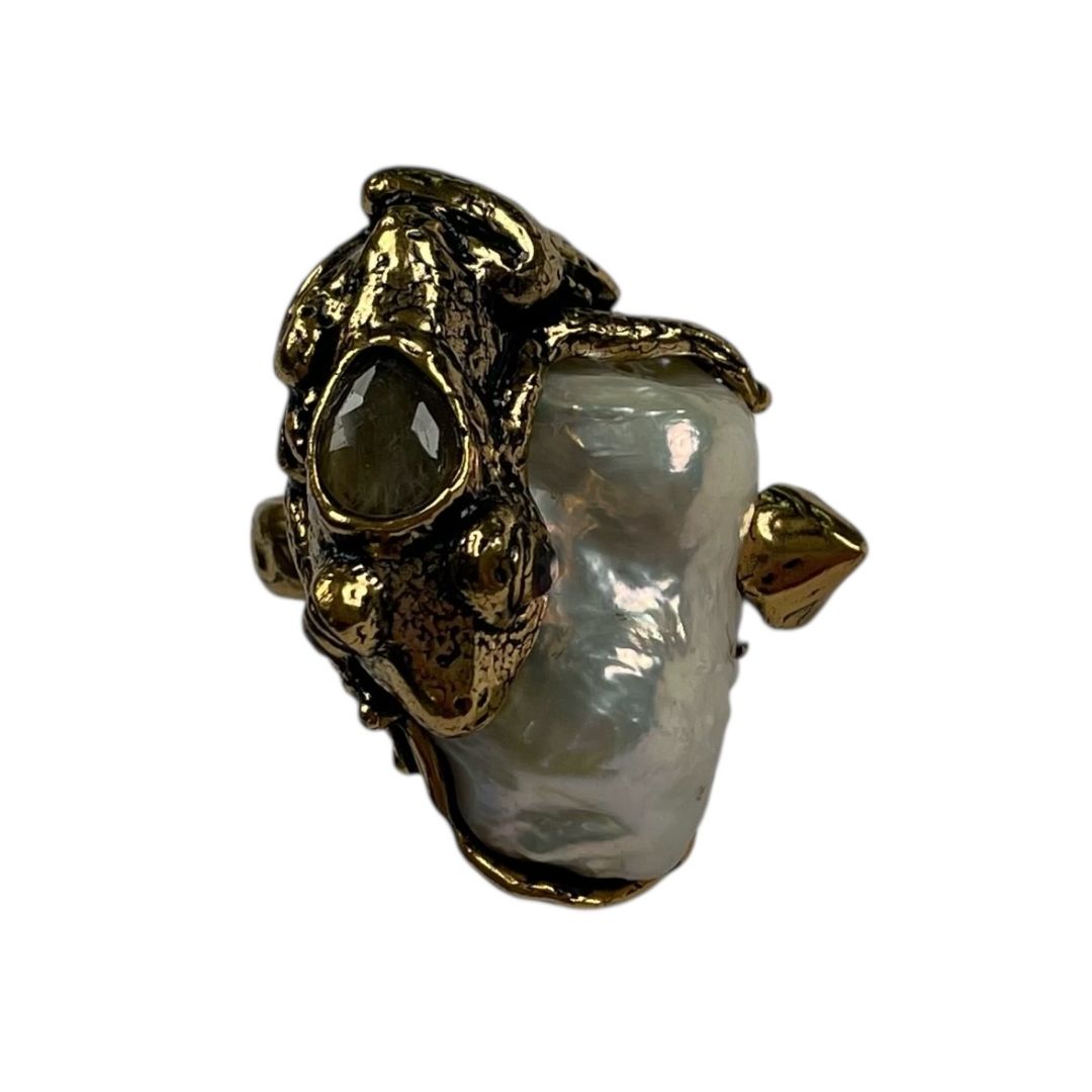 Anillo  SIN MARCA  Dorado Talle Unico