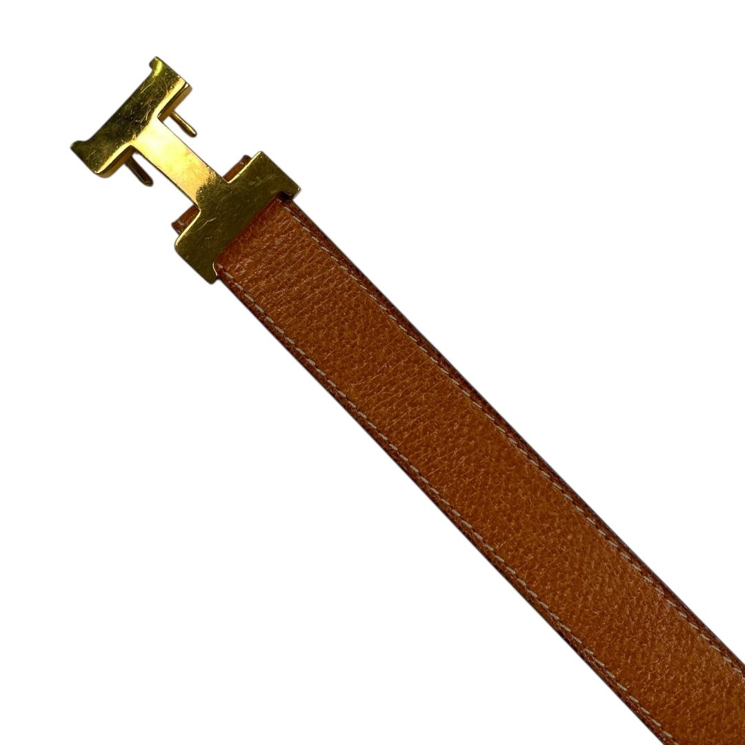 Cinturon Otro  HERMES  Marron Medida 83cm