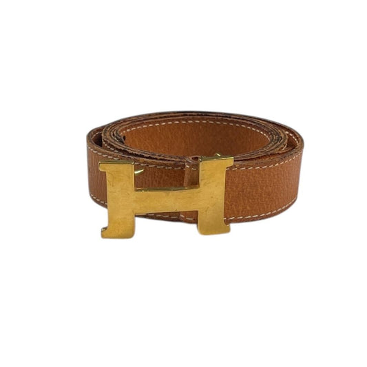 Cinturon Otro  HERMES  Marron Medida 83cm