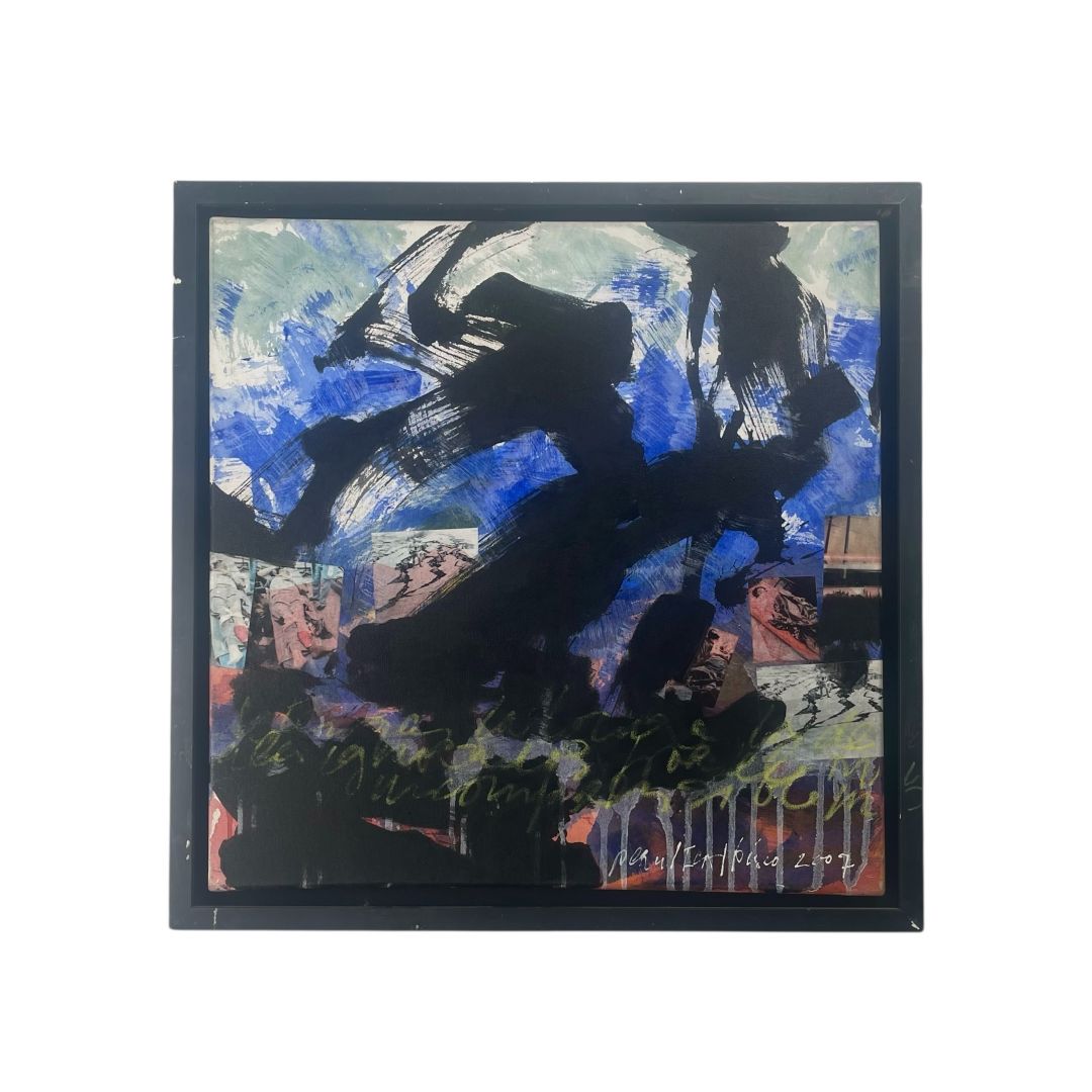 Arte sin Vidrio  ERIK VAN DER GRIJN  Estilo Collage Obra 60cm X 60cm Marco 67cm X 67cm