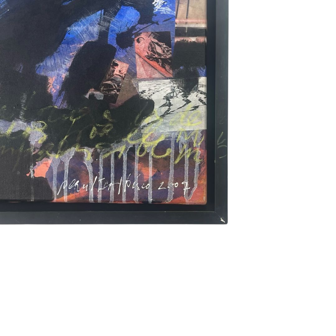 Arte sin Vidrio  ERIK VAN DER GRIJN  Estilo Collage Obra 60cm X 60cm Marco 67cm X 67cm