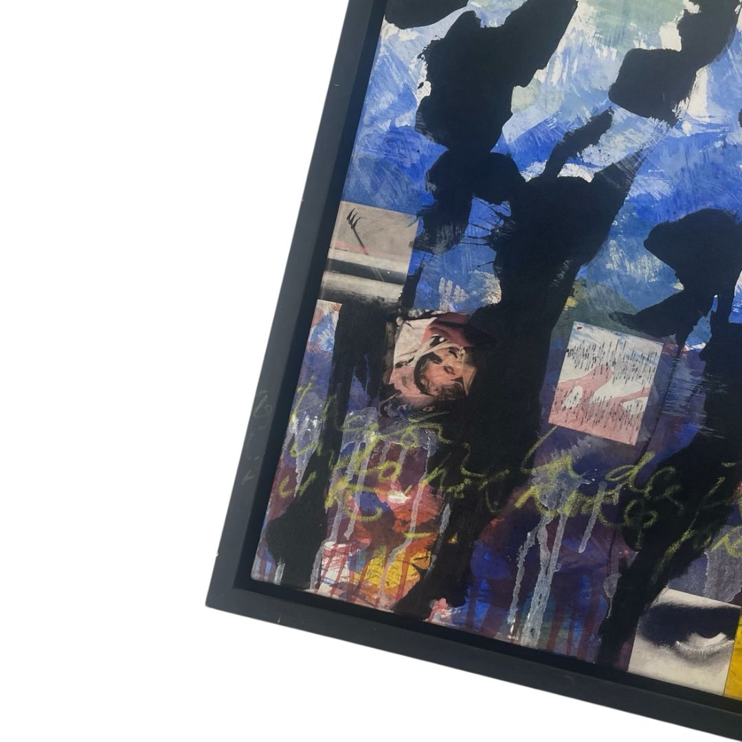 Arte sin Vidrio  ERIK VAN DER GRIJN  Estilo Collage Obra 60cm X 60cm Marco 67cm X 67cm