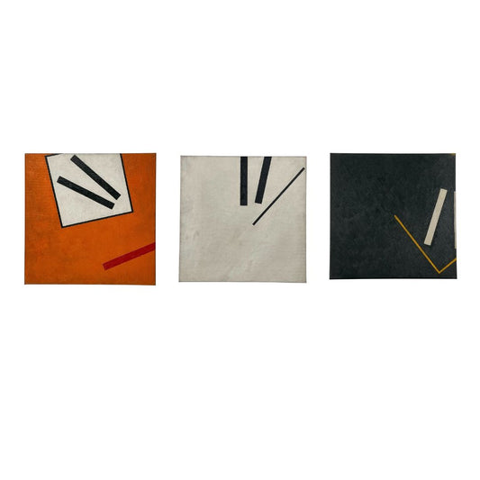 Arte Con Vidrio Triptico  ERIK VAN DER GRIJN  Estilo Abstracto Medida 120cm X 35cm