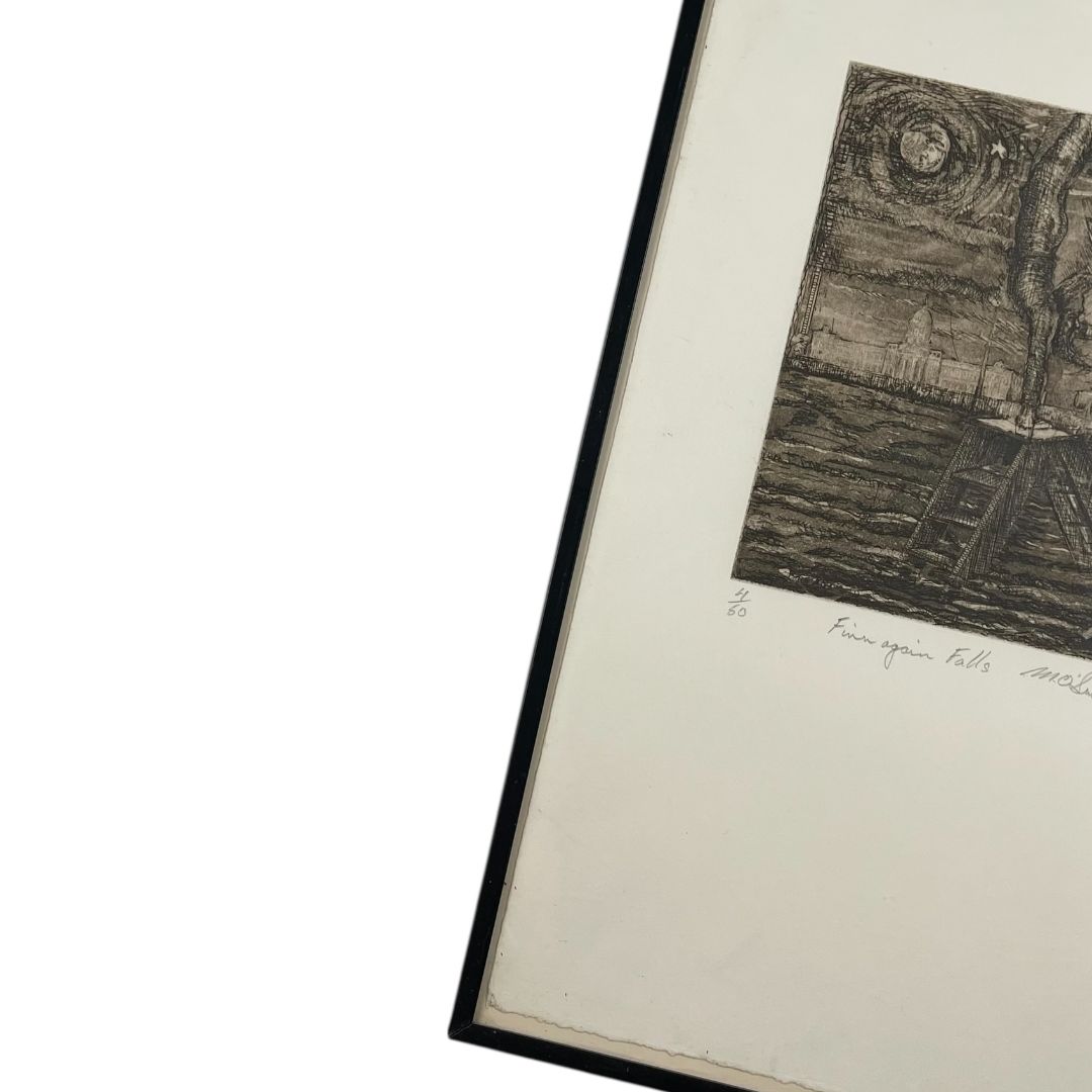 Arte con Vidrio  MICHAEL O´ SULLIVAN  Estilo Figurativo Obra 24cm X 25cm Marco 57cm X 41cm