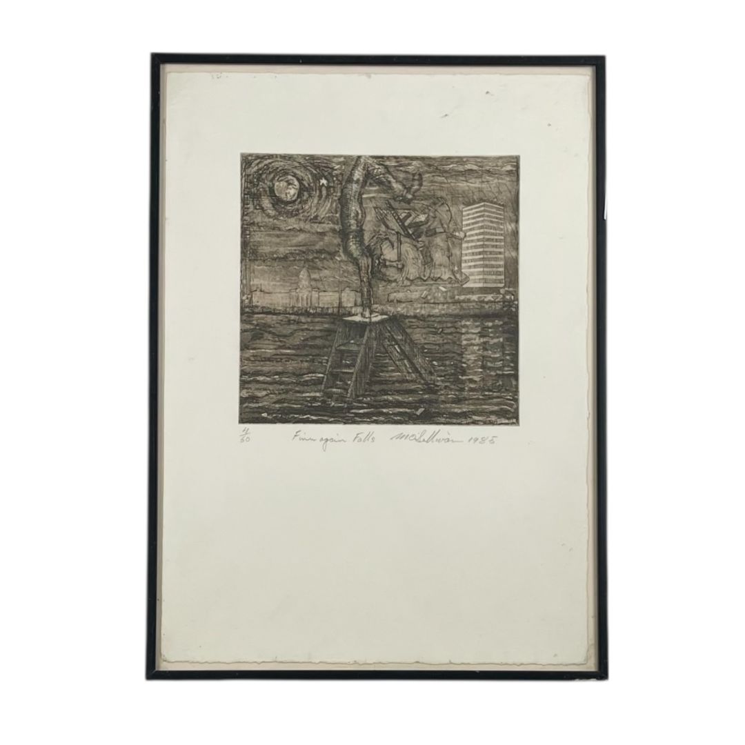 Arte con Vidrio  MICHAEL O´ SULLIVAN  Estilo Figurativo Obra 24cm X 25cm Marco 57cm X 41cm