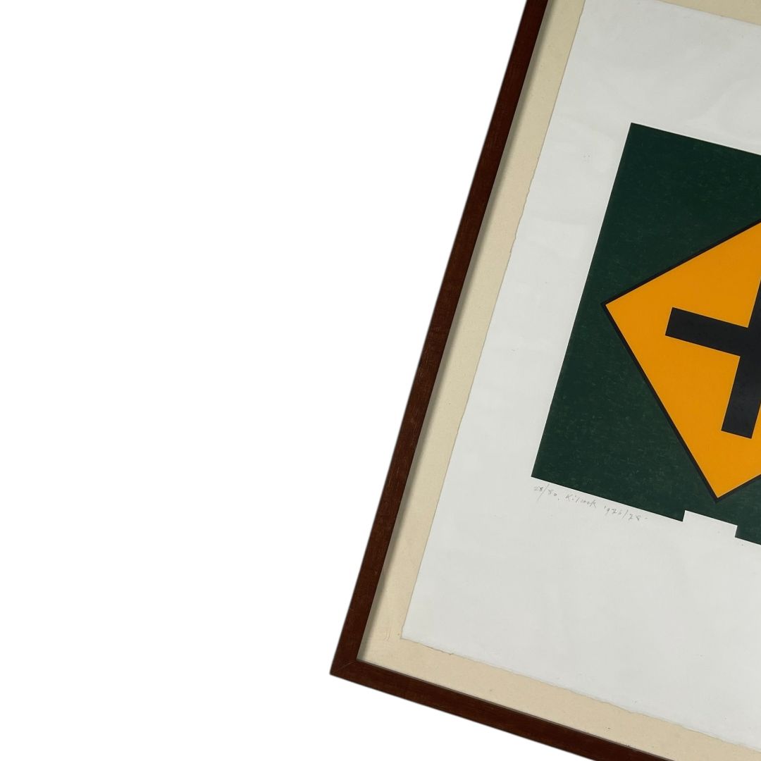 Arte con Vidrio  ERIK VAN DER GRIJN  Estilo Figurativo Obra 64cm X 49cm Marco 76cm X 60cm