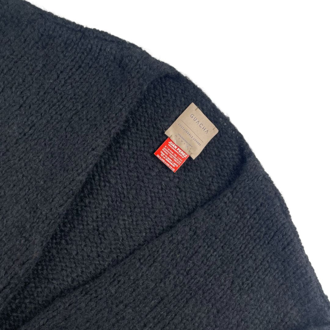 Sweater Abierto  GUACHA  Negro Talle Unico