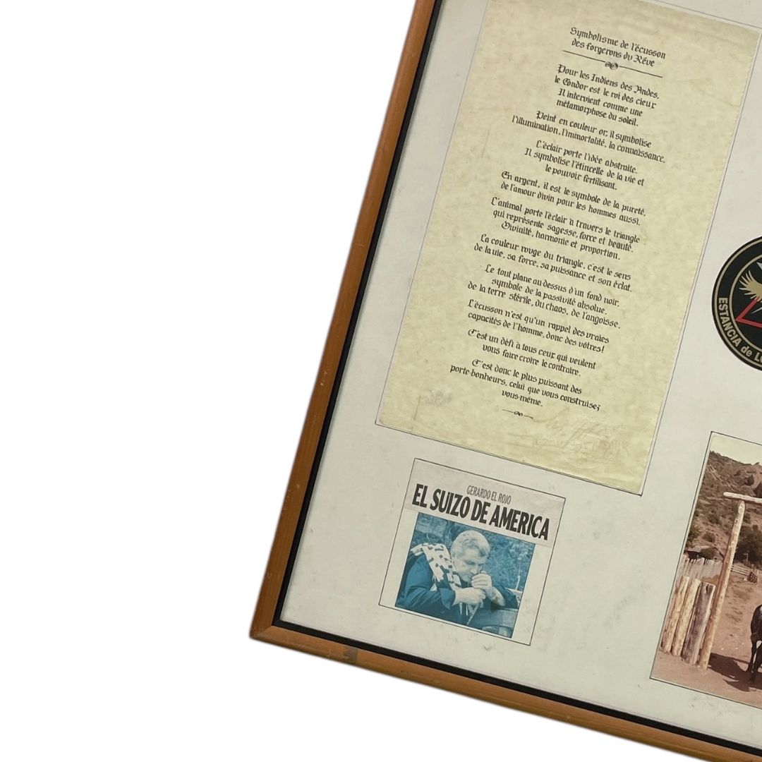 Arte con Vidrio  ANONIMO  Estilo Collage Obra 56cm X 82cm