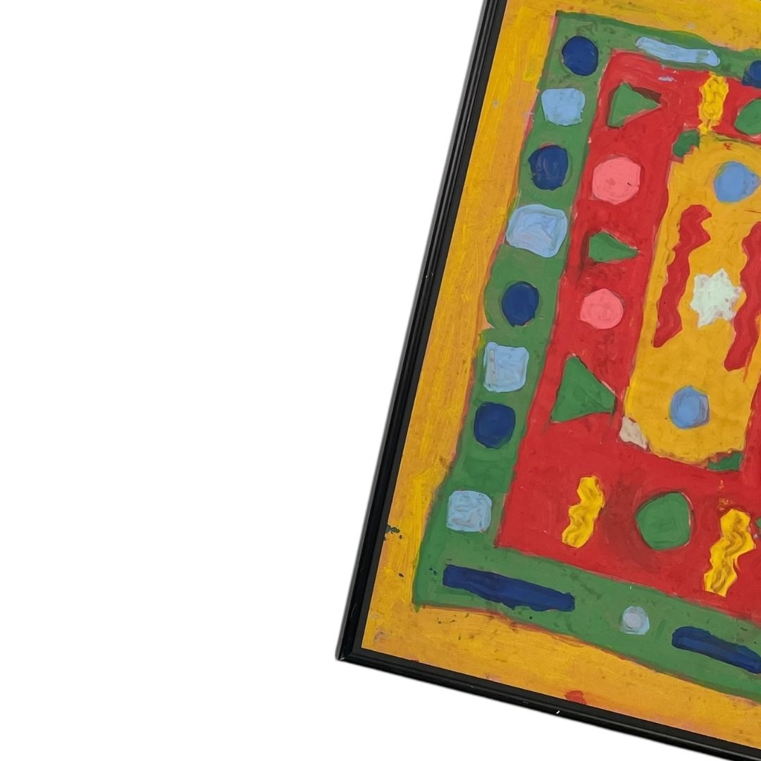 Arte con Vidrio  ANONIMO  Estilo Abstracto Obra 62cm X 45cm