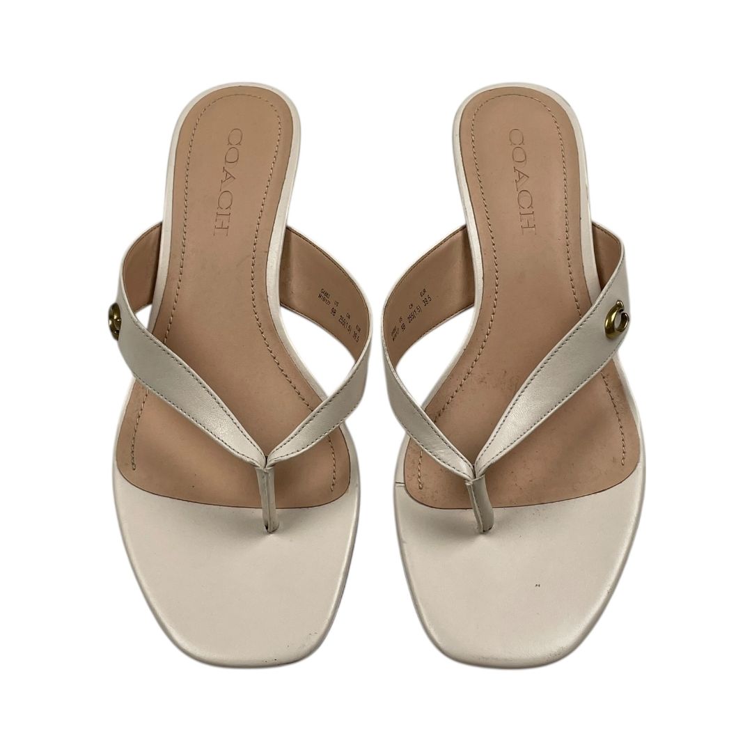 Ojotas  COACH  Beige Talle 39,5