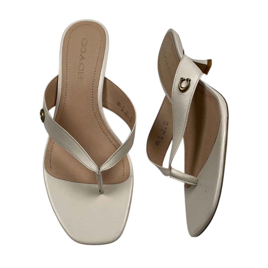 Ojotas  COACH  Beige Talle 39,5