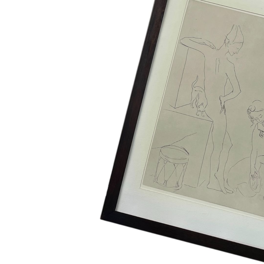 Arte con Vidrio  PICASSO  Estilo Figurativo Obra 47cm X 40cm Marco 67cm X 56cm