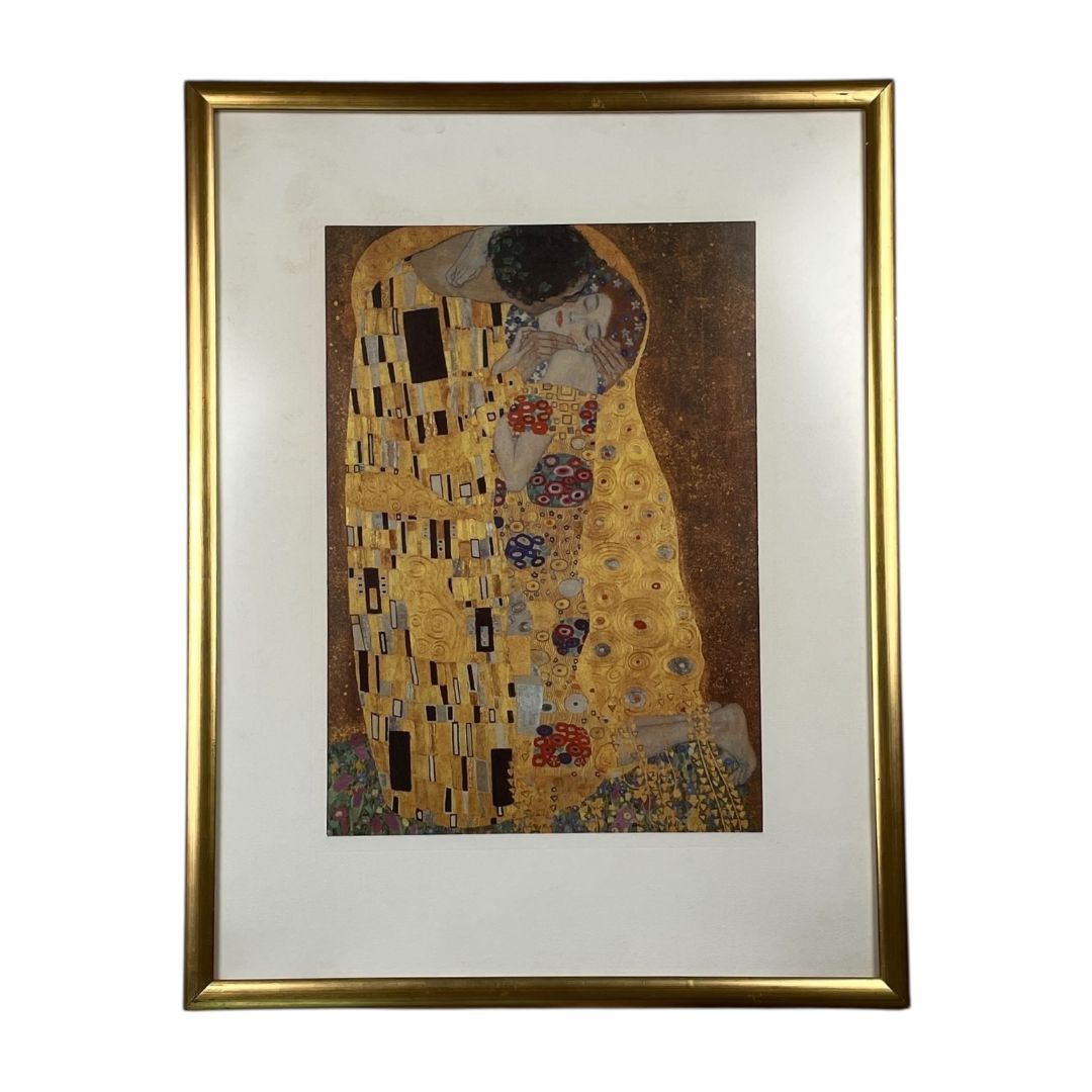 Arte con Vidrio  KLIMT  Estilo Figurativo Obra 29cm X 42cm Marco 49cm X 54cm