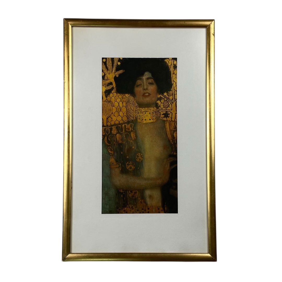 Arte con Vidrio  KLIMT  Estilo Figurativo Obra 39cm X 19cm Marco 61cm X 38cm