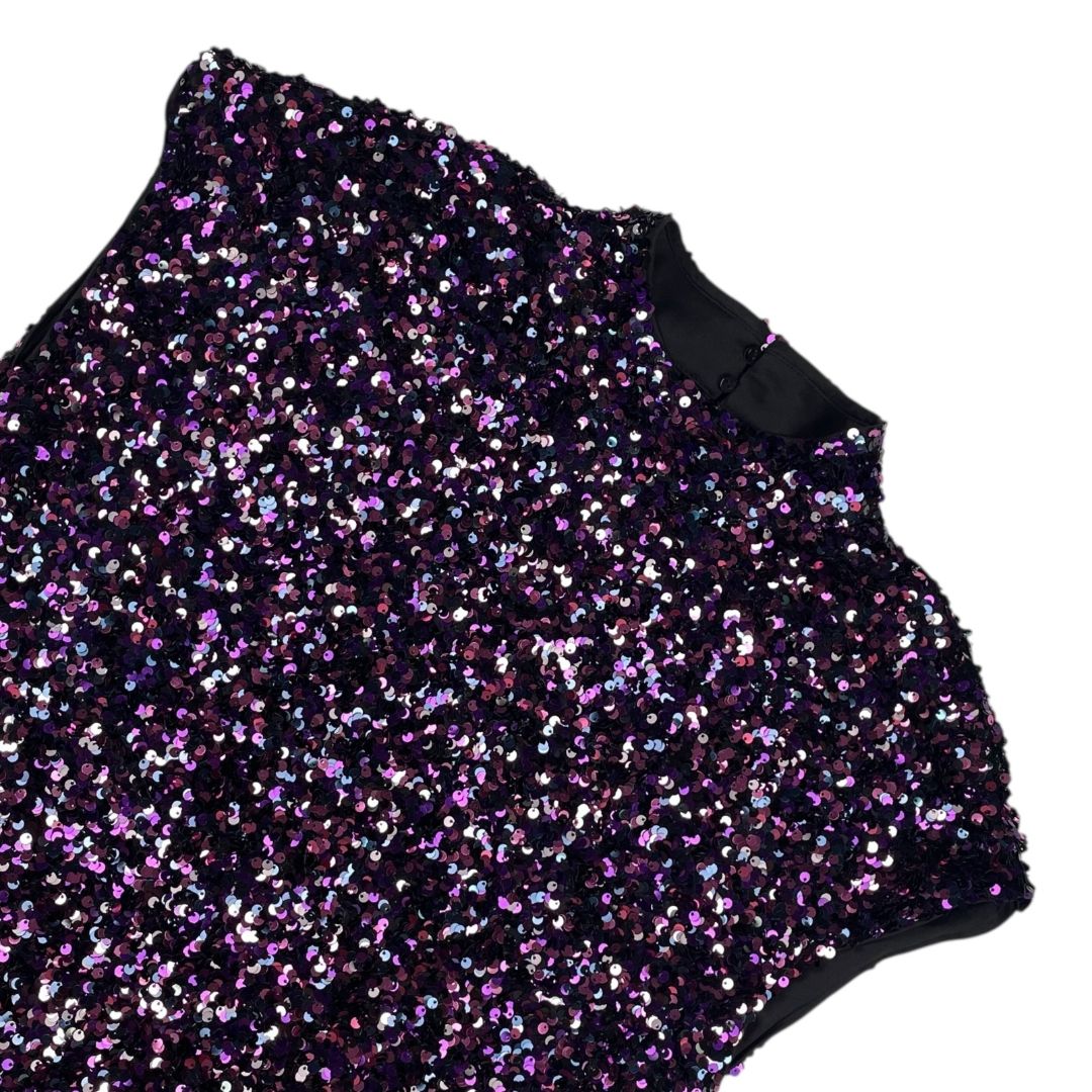 Vestido Sin Manga  ZARA  Violeta Talle M