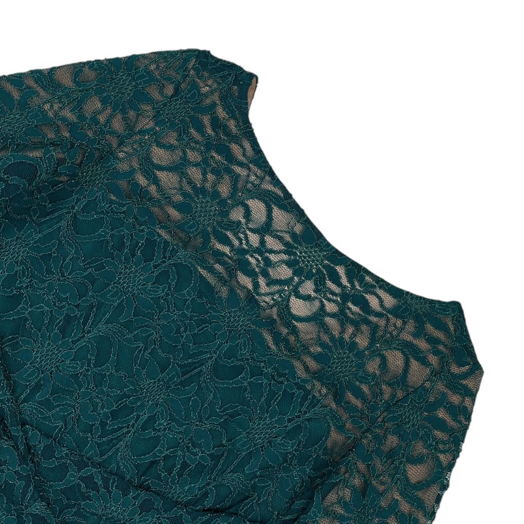 Vestido Manga Larga  RALPH LAUREN  Verde Talle 14