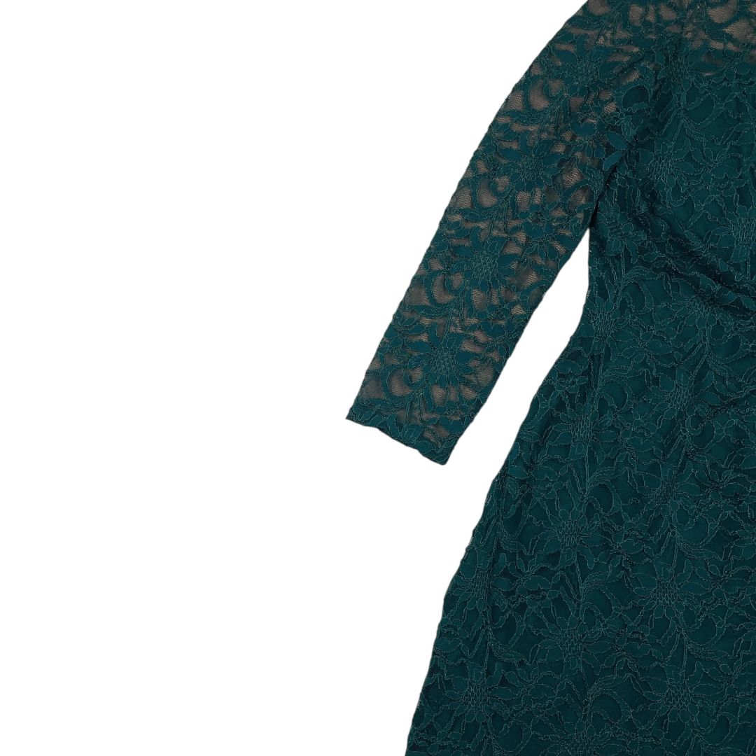 Vestido Manga Larga  RALPH LAUREN  Verde Talle 14