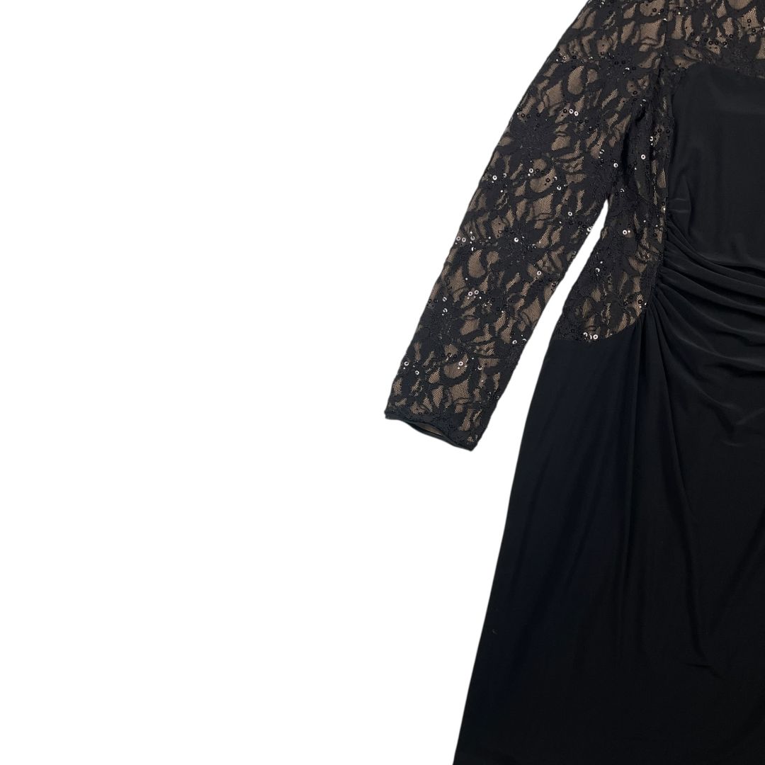 Vestido Manga Larga  RALPH LAUREN  Negro Talle 8