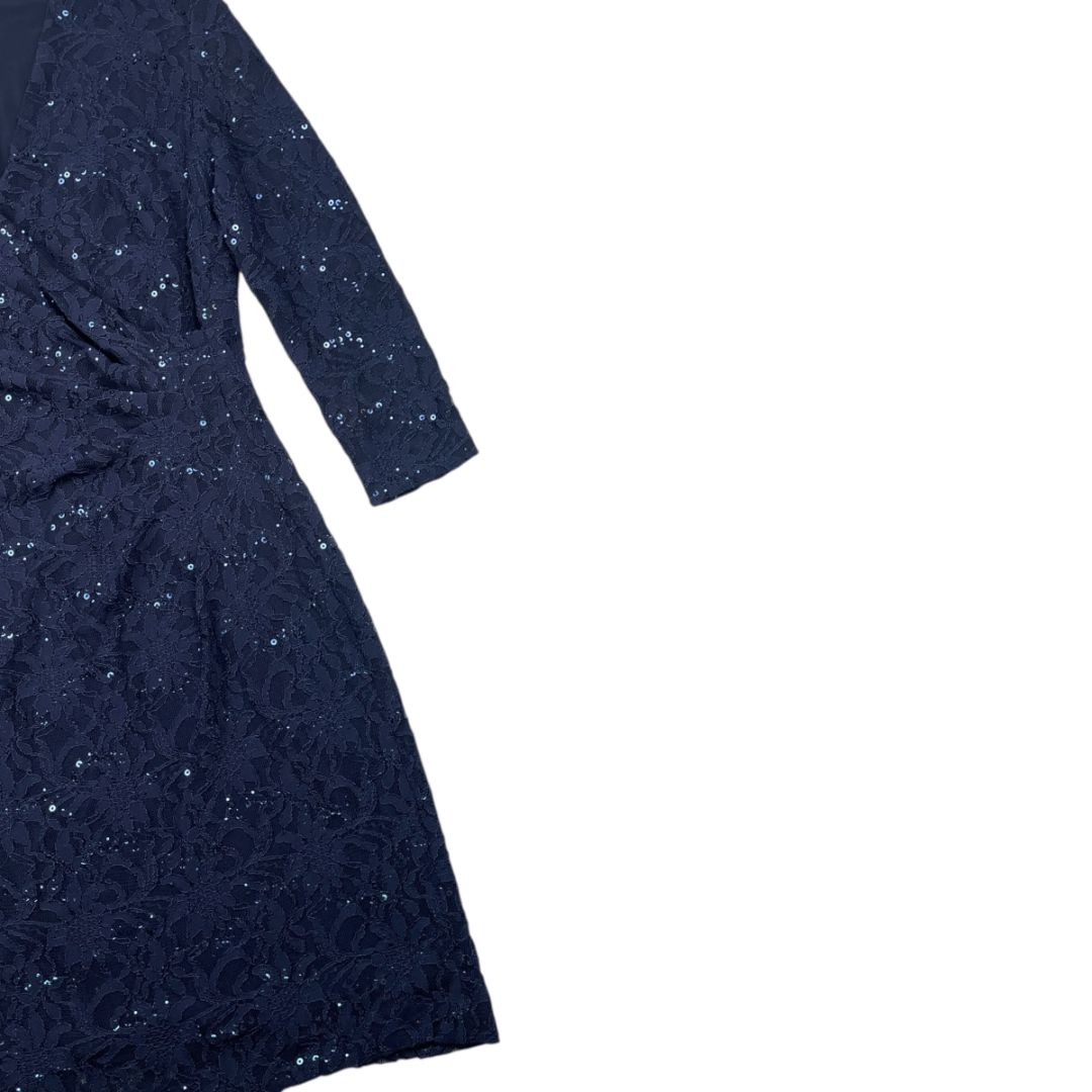 Vestido Manga Larga  RALPH LAUREN  Azul Talle 12