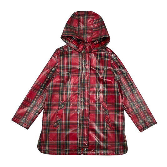 Impermeable  ZARA  Varios Escoces Rojos Talle 14