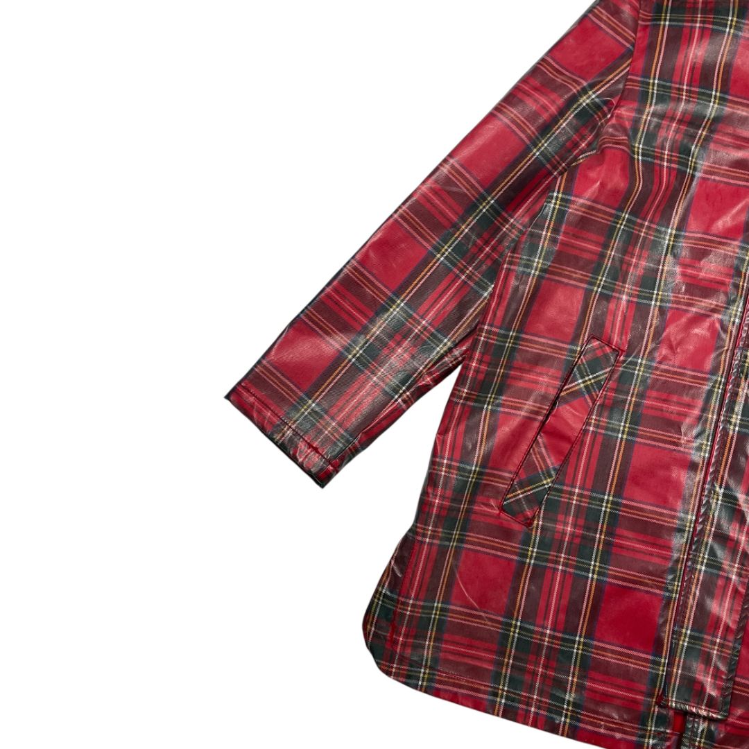 Impermeable  ZARA  Varios Escoces Rojos Talle 14