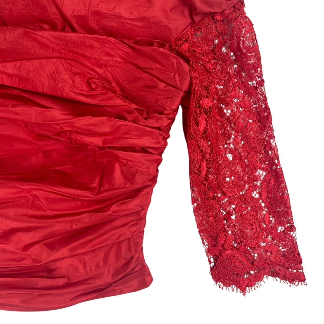 Blusa Manga Larga  VALENTINO  Rojo Talle 6