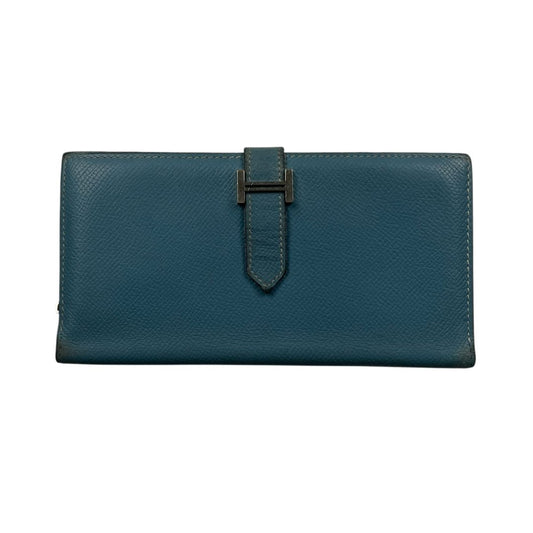 Billetera  HERMES  Celeste Medida 17cm X 9cm