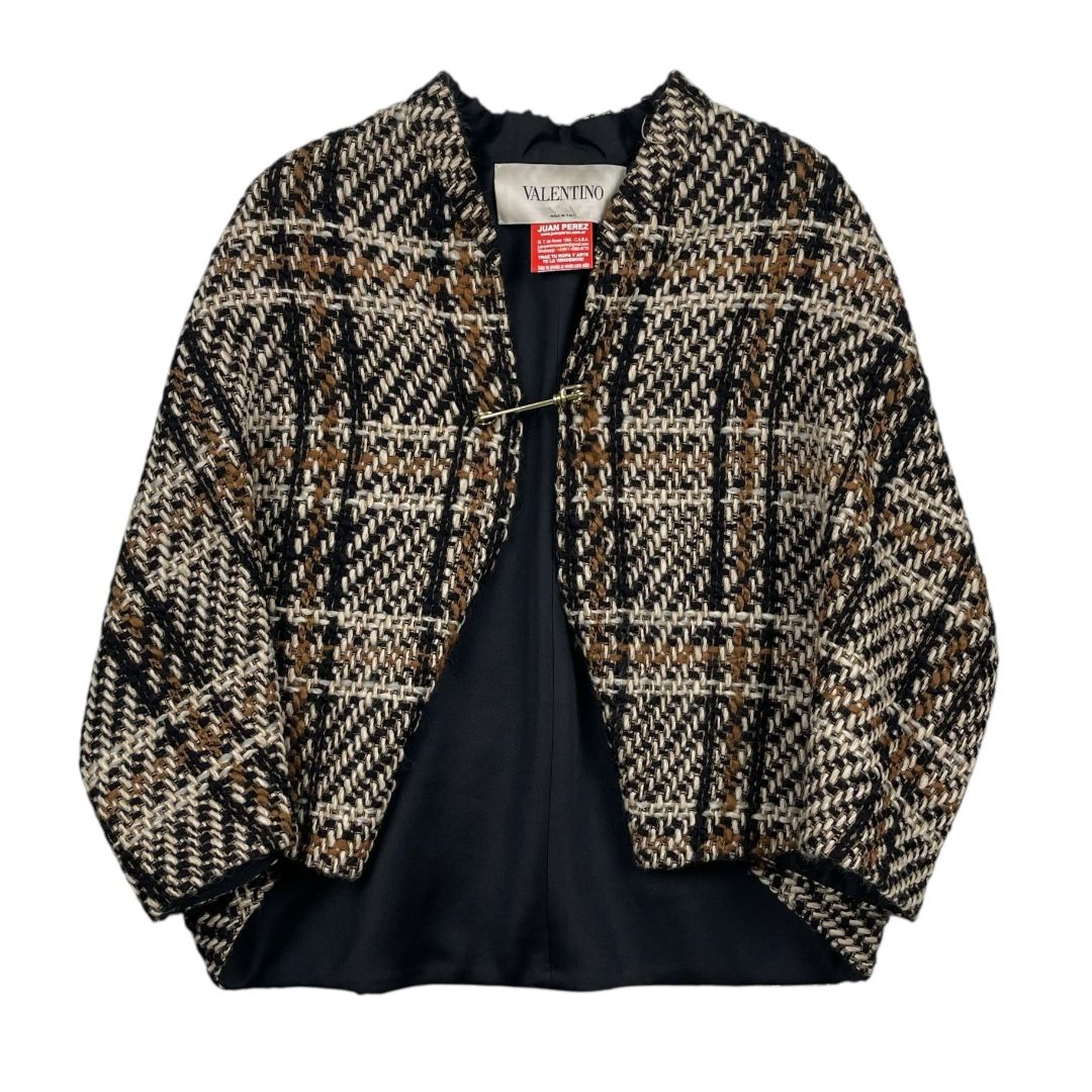 Capa Corta  VALENTINO  Varios Cuadros Marron Talle S