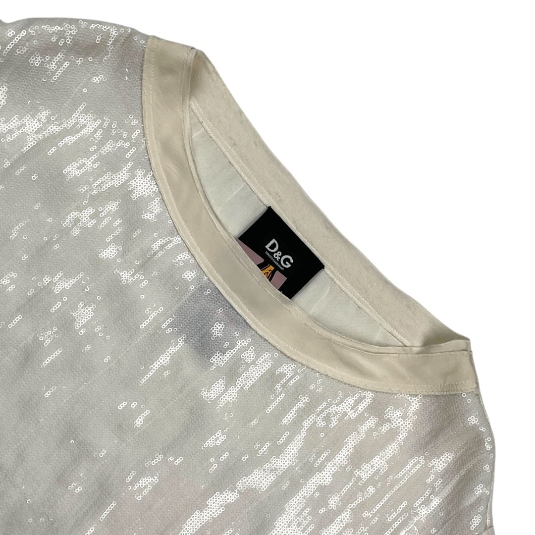 Blusa Manga Corta  DOLCE GABBANA  Blanco Talle S