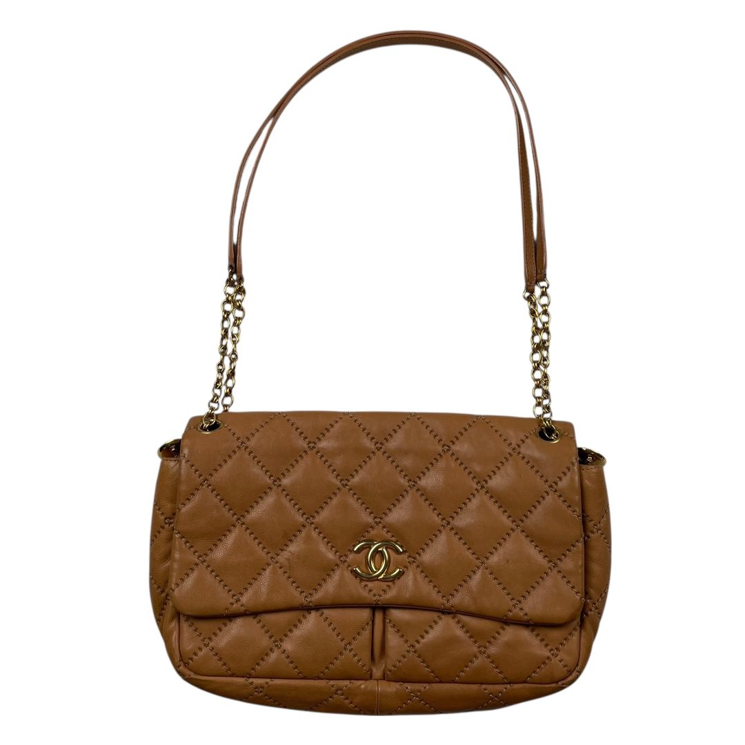 Cartera  CHANEL  Marron Medida 30cm X 20cm