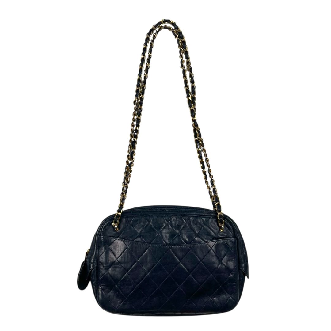 Cartera  CHANEL  Azul Medida 25cm X 18cm