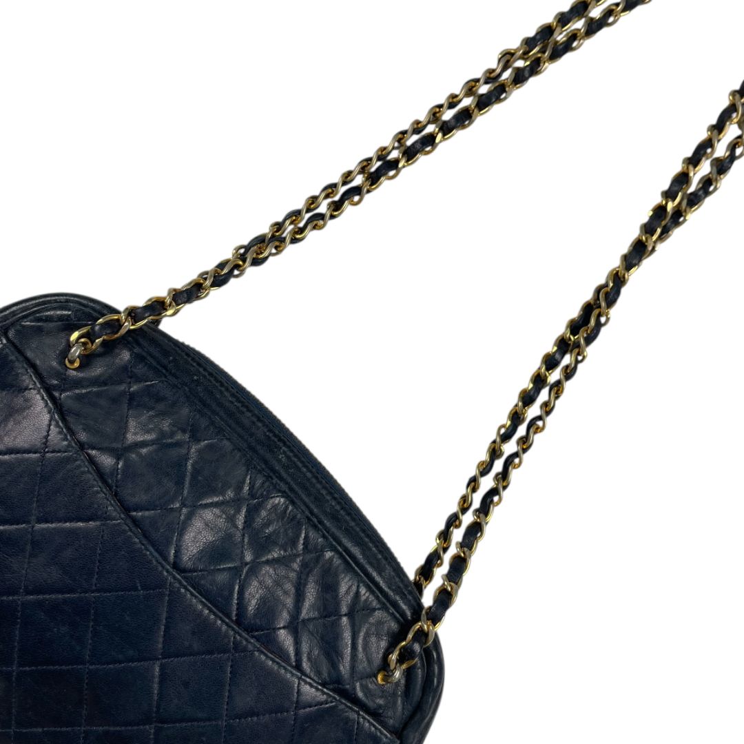 Cartera  CHANEL  Azul Medida 25cm X 18cm