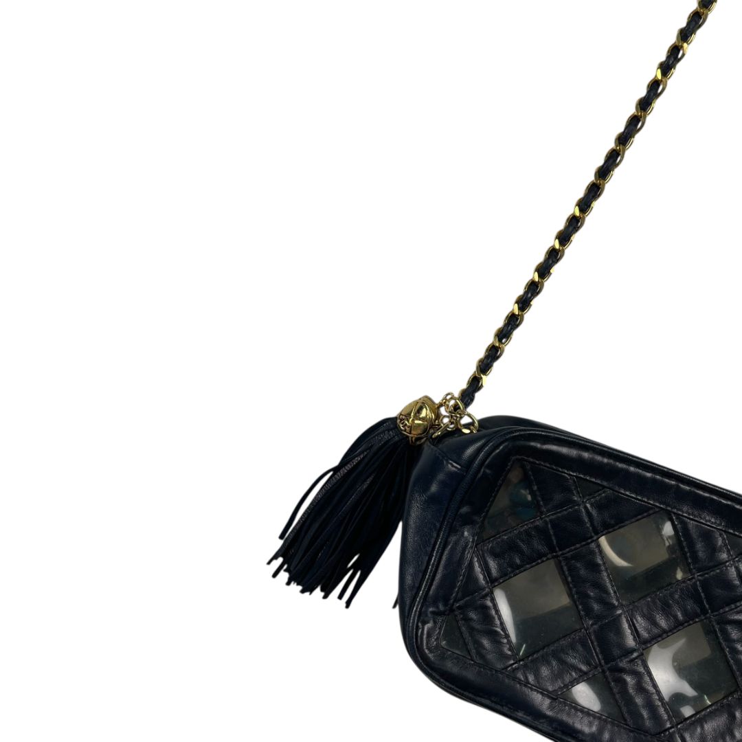 Cartera  CHANEL  Azul Medida 18cm X 13cm