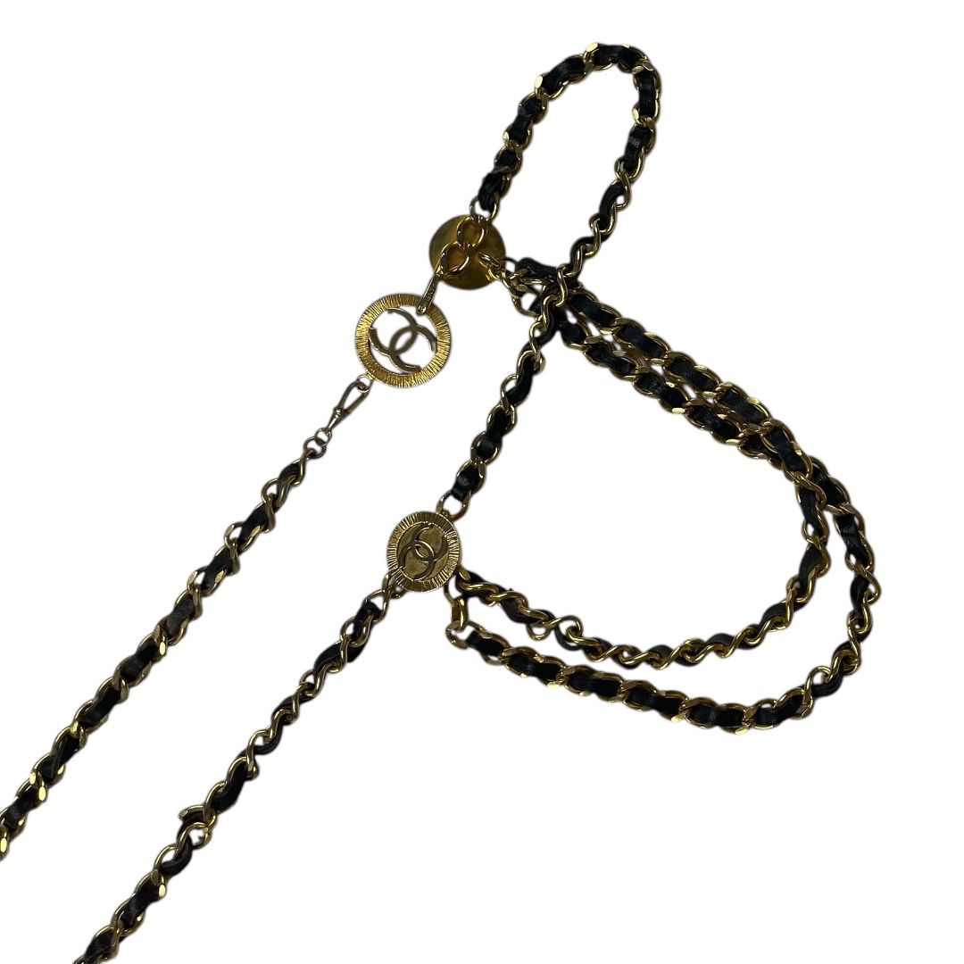 Cinturon Otro  CHANEL  Varios Negro y Dorado Talle Unico